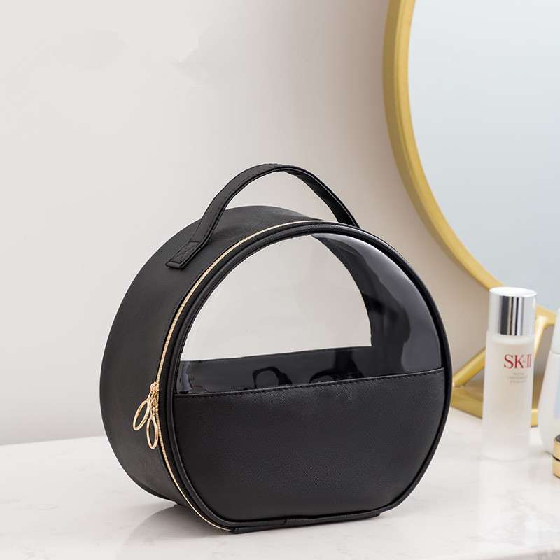 Trousse noire en coton noir 350g/m², 21x 15 x 5 cm, avec fermeture éclair,  sac de cosmétiques à customiser