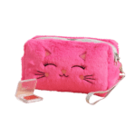 Trousse toilette chat colorée modèle rose