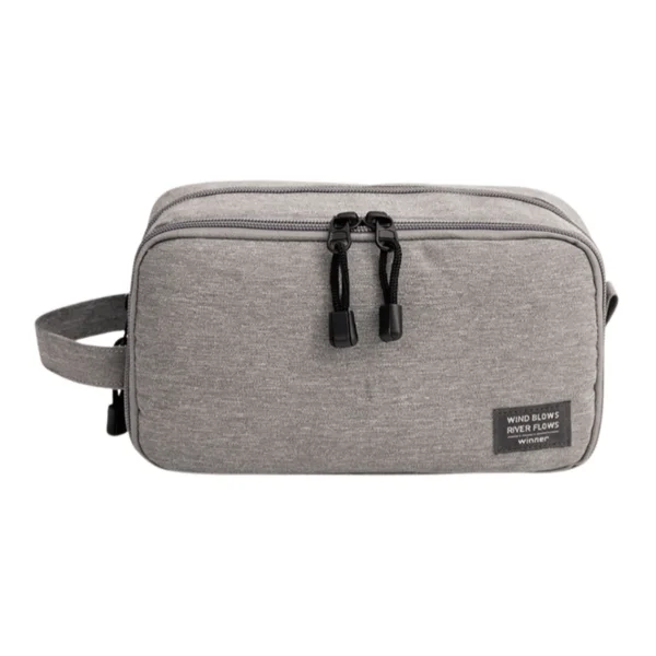 Trousse de toilette homme en toile gris