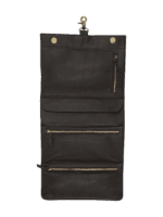 Trousse toilette homme vintage cuir pliable