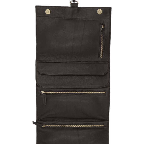 Trousse toilette homme vintage cuir pliable