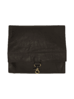 Trousse toilette homme vintage cuir pliable fermée