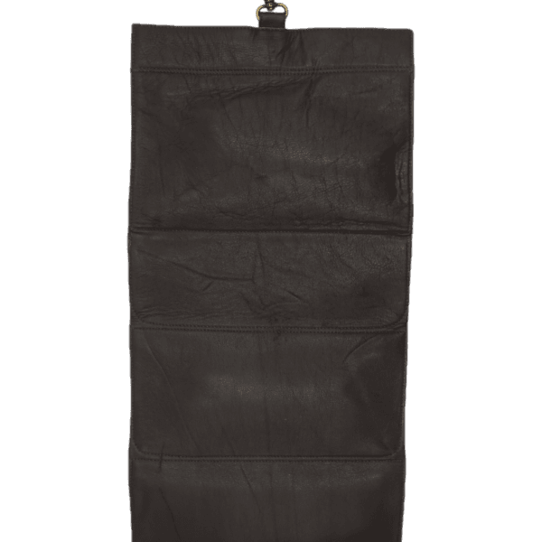 Trousse toilette homme vintage cuir pliable vue arrière